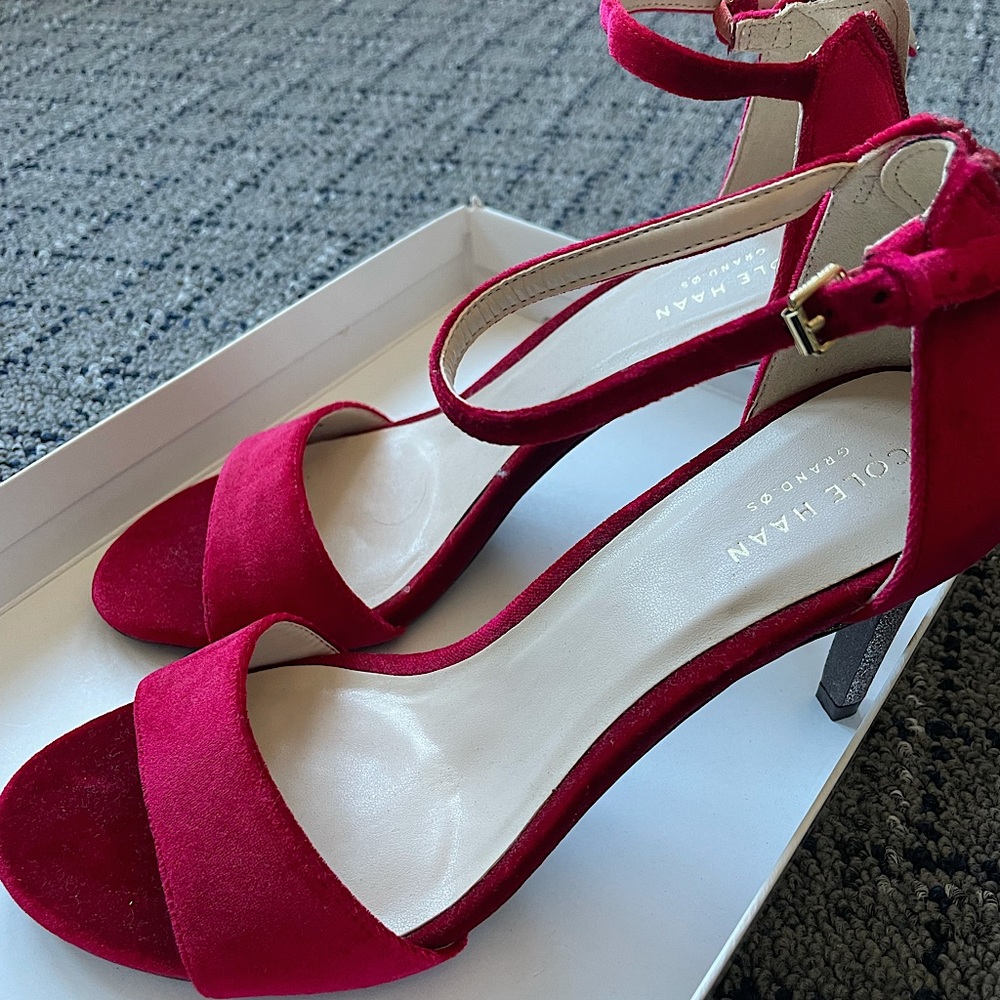 Cole Haan Red Velvet Heels